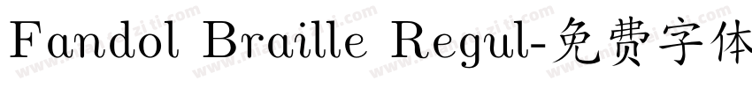 Fandol Braille Regul字体转换